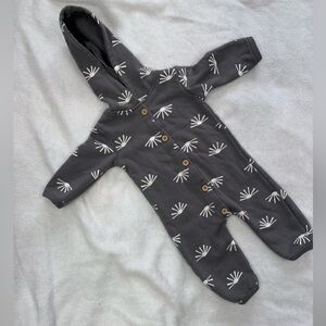 Grayson Collective EUC Fleece Lined Button Up Hooded Suit 3-6M